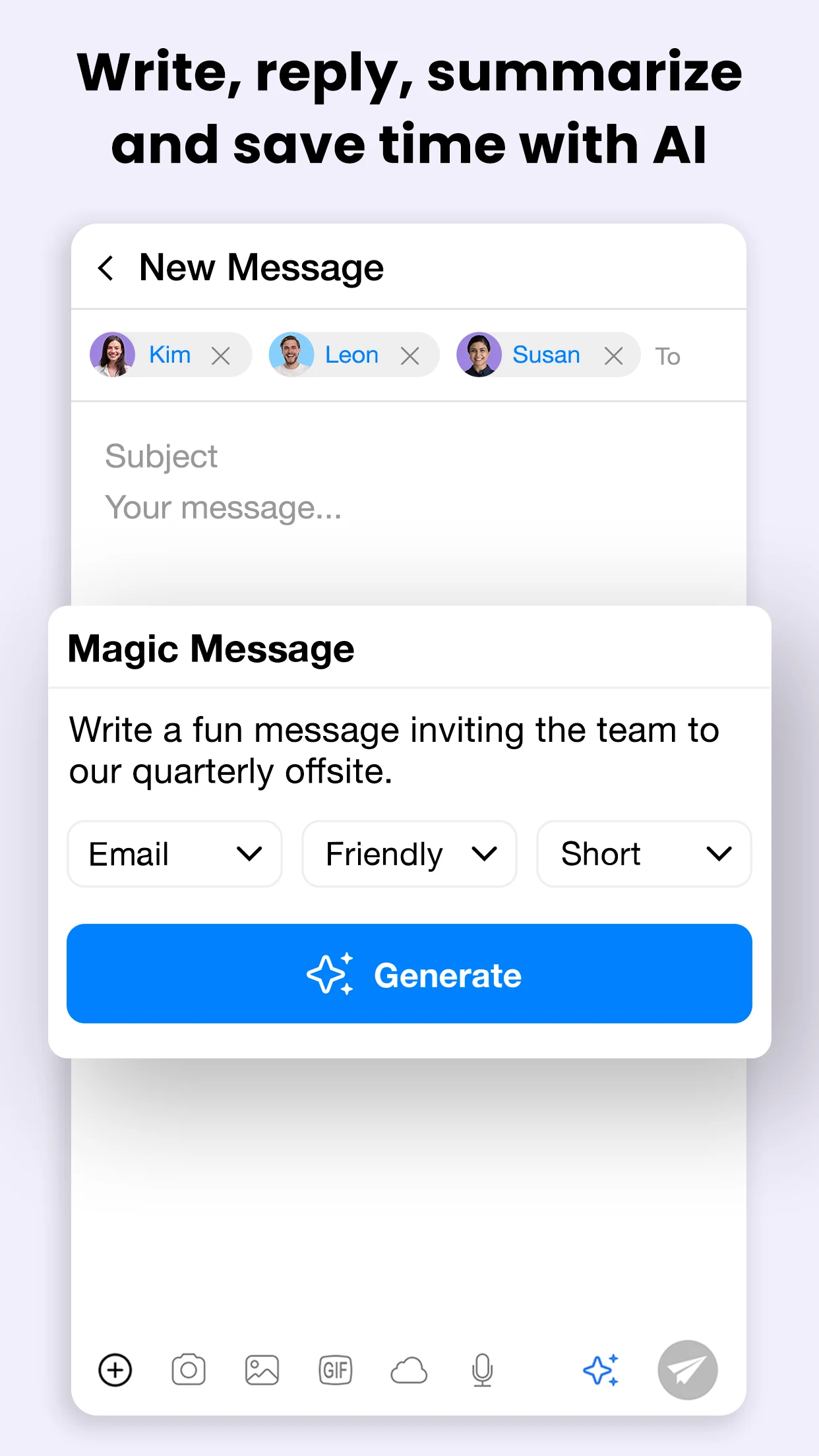 Spike: AI Email & Team Chat screenshot